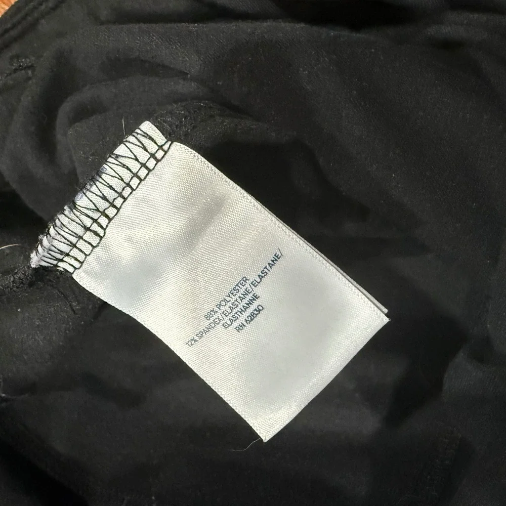 Lands End 2X Active Pants Womens Black Straight Leg Stretch Pockets 20W-22W